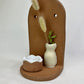 Cream Vase Jewelry Shelf & Pot