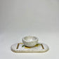 Large White Homes Jewelry Tray & Pot